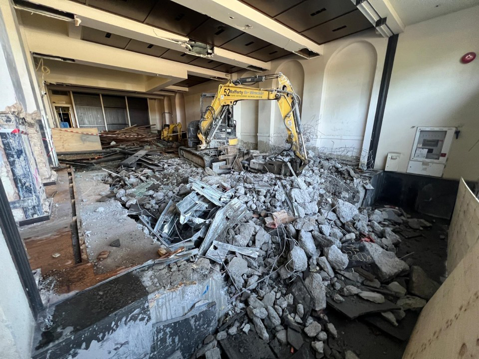 Demolition Works at the Lindrum Redevelopment Underway